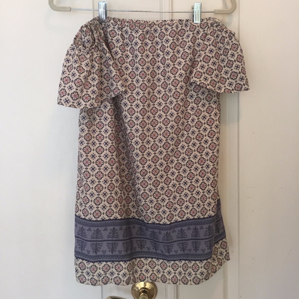 Floral Over the Shoulder Dress